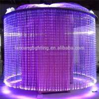 Popular luxury hotel decoration lighting optical fiber material chandelier with led light source engine