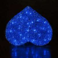 Waterproof outdoor Ramadan decoration crystal led 3D big heart motif light